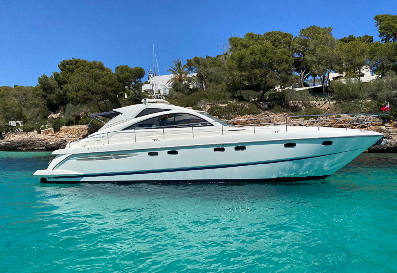 charter yacht in turquoise sea