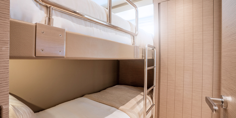 Aura I San Lorenzo yacht for charter Mallorca twin bunk cabin