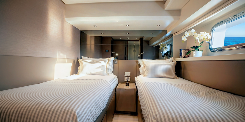 Aura I San Lorenzo yacht for charter Mallorca twin cabin