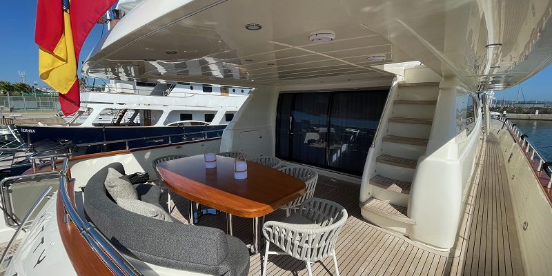 Canados 86 Kitty Kat yacht for charter in Mallorca exterior view 1