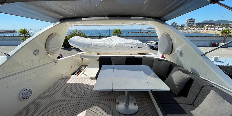 Canados 86 Kitty Kat yacht for charter in Mallorca flybridge 3