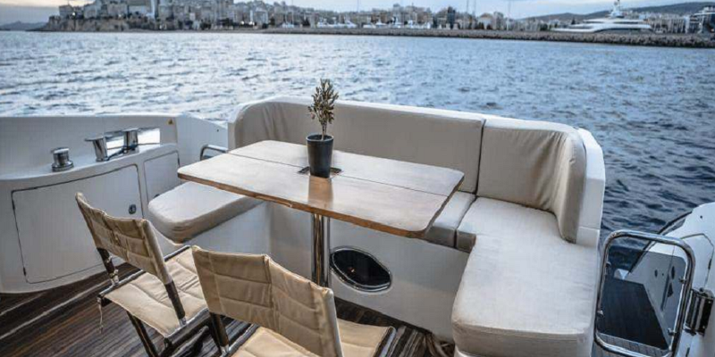 yacht for charter mallorca dining area