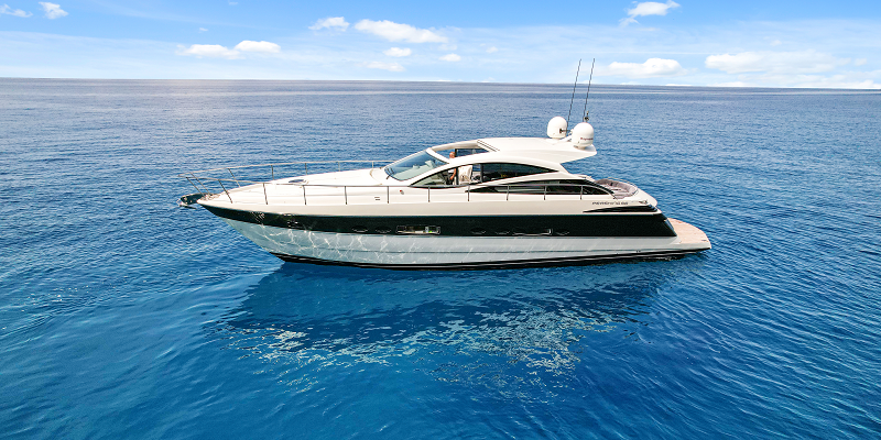 Pershing 56 yacht near Port Andratx