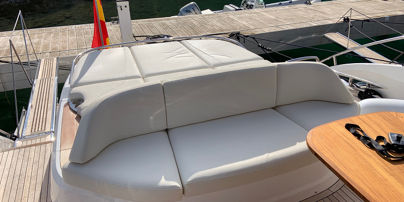 Princess V55 For Sale Mallorca Exterior Aft Sunbathing