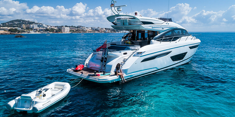 Princess60-Aquavista-yacht-charter-mallorca-exterior-tender-williams