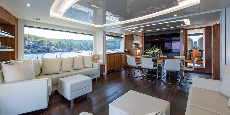 Rush X harter yacht interior area