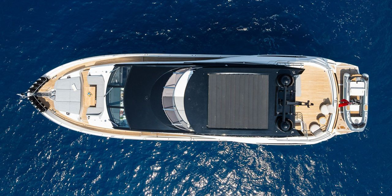 Sunseeker 88 Haley Jane Soller aerial view