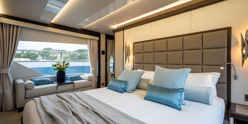 Sunseeker Yacht Charter Blue Infinity One Mallorca Master Cabin