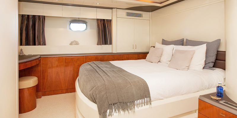 Mochi Craft yacht for charter Cabin shot